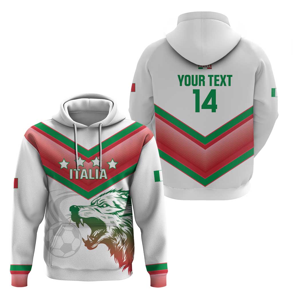 Custom Italy Football Hoodie Go Gli Azzurri Italian Wolf LT14