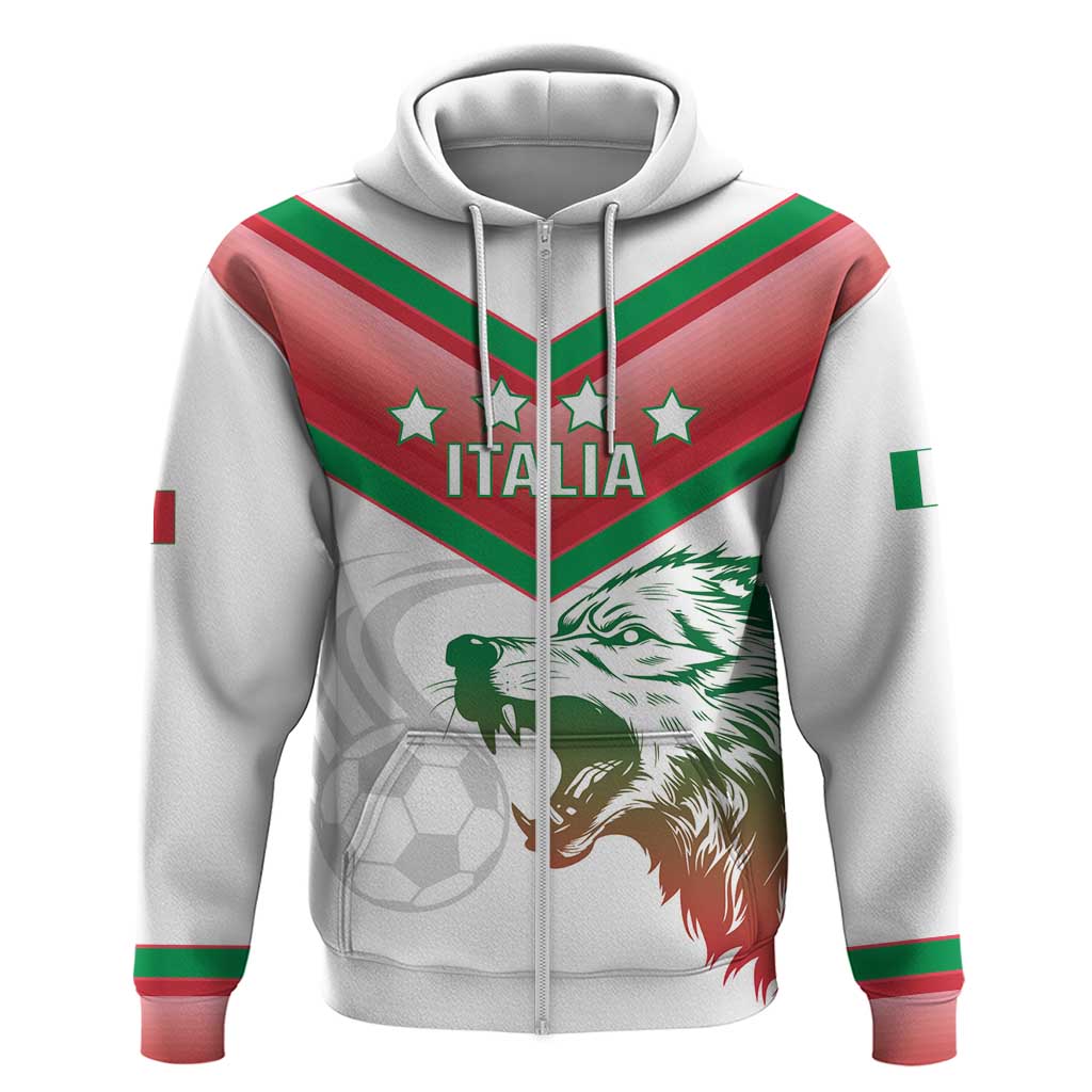 Custom Italy Football Hoodie Go Gli Azzurri Italian Wolf LT14