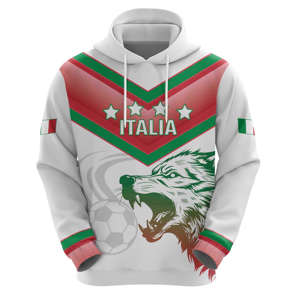 Custom Italy Football Hoodie Go Gli Azzurri Italian Wolf LT14