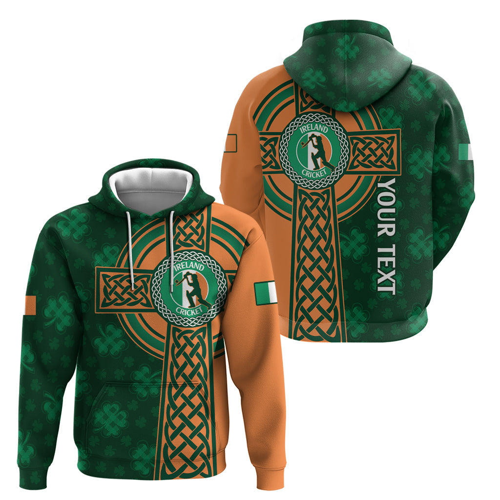 Custom Ireland Cricket Hoodie 2024 Celtic Shamrock Go Champions LT14
