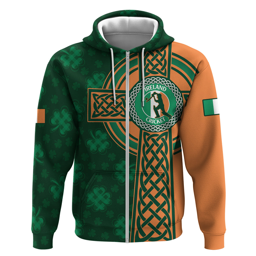 Custom Ireland Cricket Hoodie 2024 Celtic Shamrock Go Champions LT14