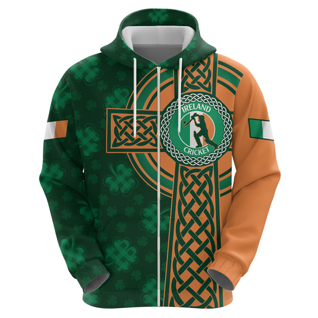 Custom Ireland Cricket Hoodie 2024 Celtic Shamrock Go Champions LT14