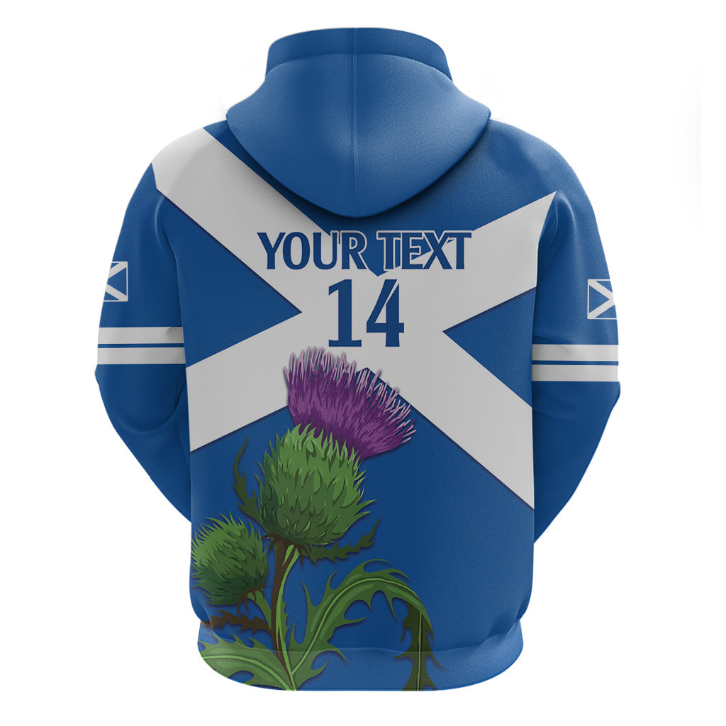 Custom Scotland Cricket Hoodie 2024 Scottish Thistle Flag Style LT14
