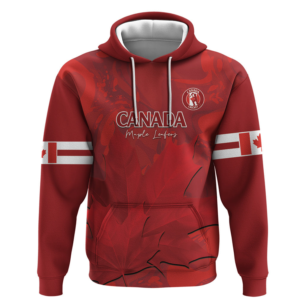 Custom Canada Cricket Hoodie 2024 Maple Leaf Go Champions LT14