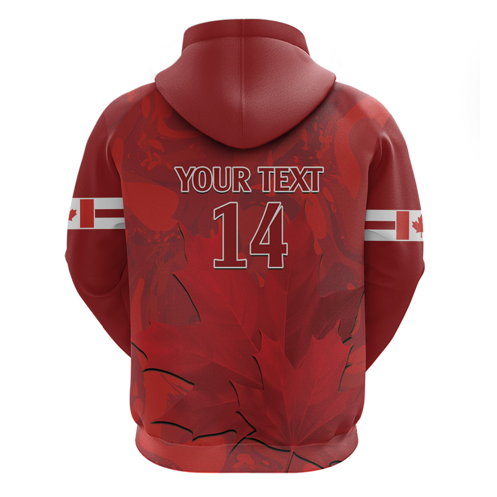Custom Canada Cricket Hoodie 2024 Maple Leaf Go Champions LT14