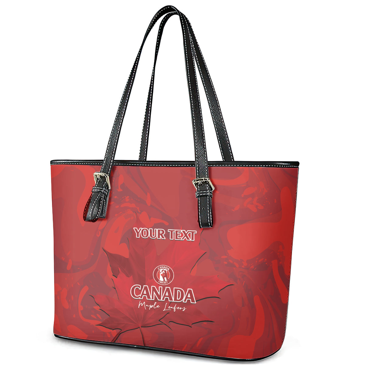 Custom Canada Cricket Leather Tote Bag 2024 Maple Leaf Go Champions LT14