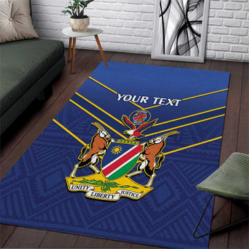 Custom Namibia Cricket Area Rug 2024 Go Eagles African Pattern LT14