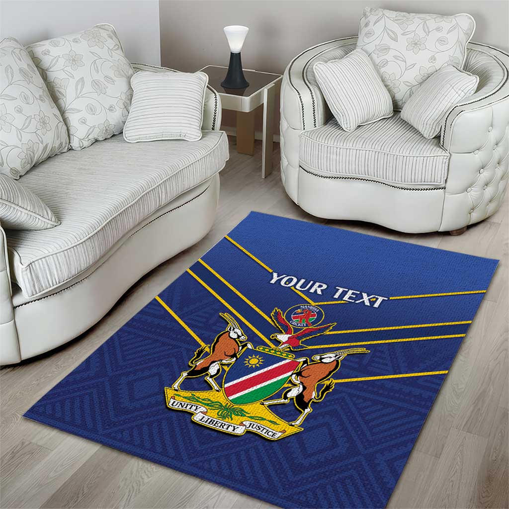 Custom Namibia Cricket Area Rug 2024 Go Eagles African Pattern LT14