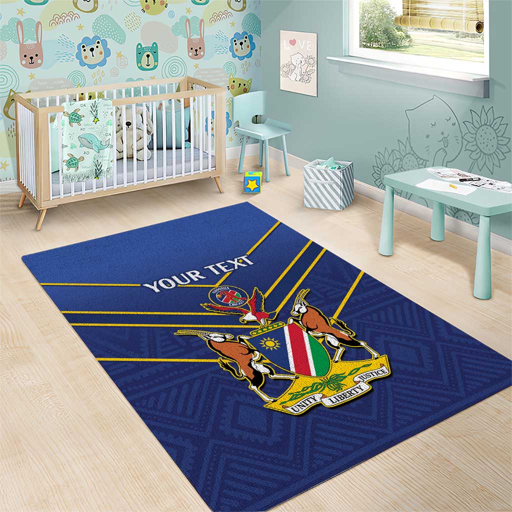 Custom Namibia Cricket Area Rug 2024 Go Eagles African Pattern LT14