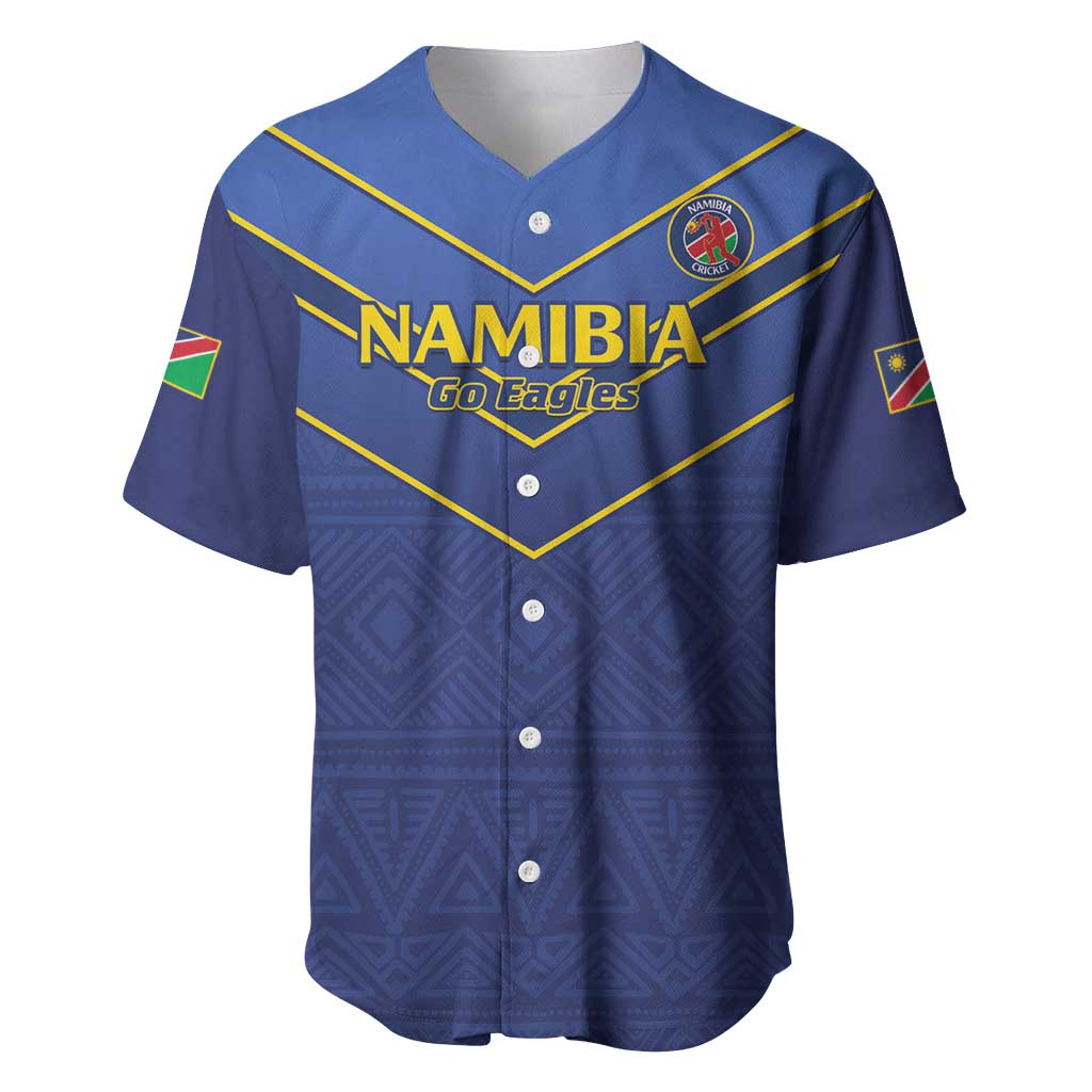 Custom Namibia Cricket Baseball Jersey 2024 Go Eagles African Pattern LT14