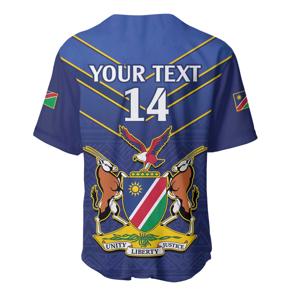 Custom Namibia Cricket Baseball Jersey 2024 Go Eagles African Pattern LT14