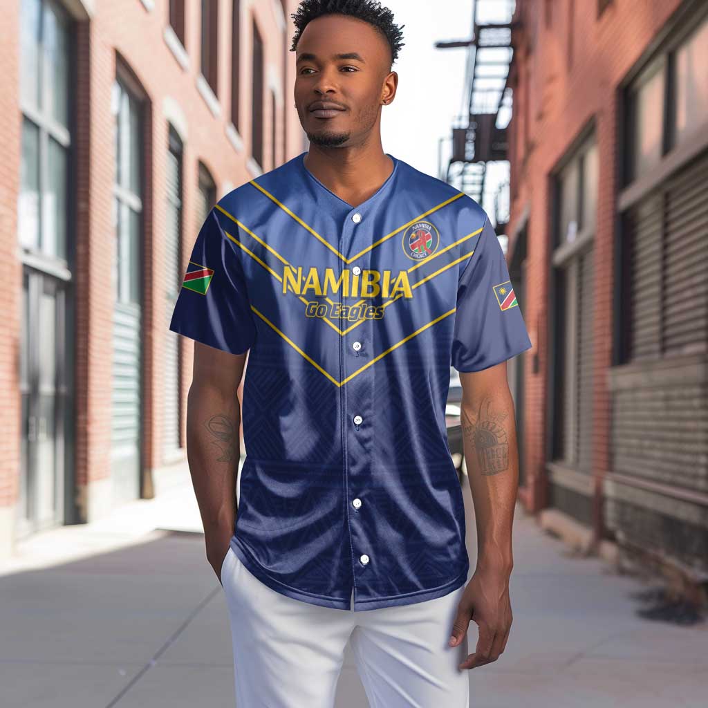 Custom Namibia Cricket Baseball Jersey 2024 Go Eagles African Pattern LT14