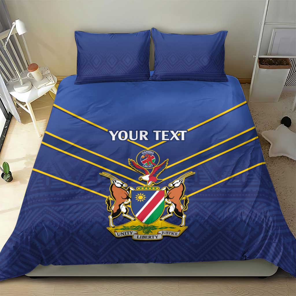 Custom Namibia Cricket Bedding Set 2024 Go Eagles African Pattern LT14
