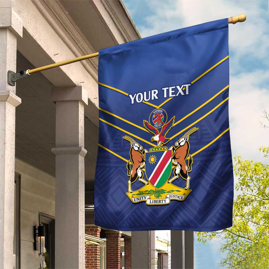 Custom Namibia Cricket Garden Flag 2024 Go Eagles African Pattern LT14