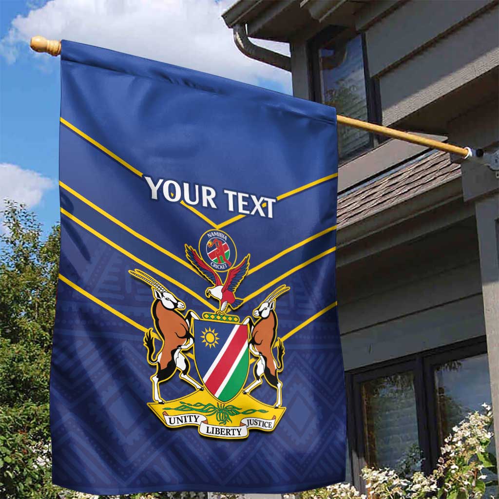 Custom Namibia Cricket Garden Flag 2024 Go Eagles African Pattern LT14