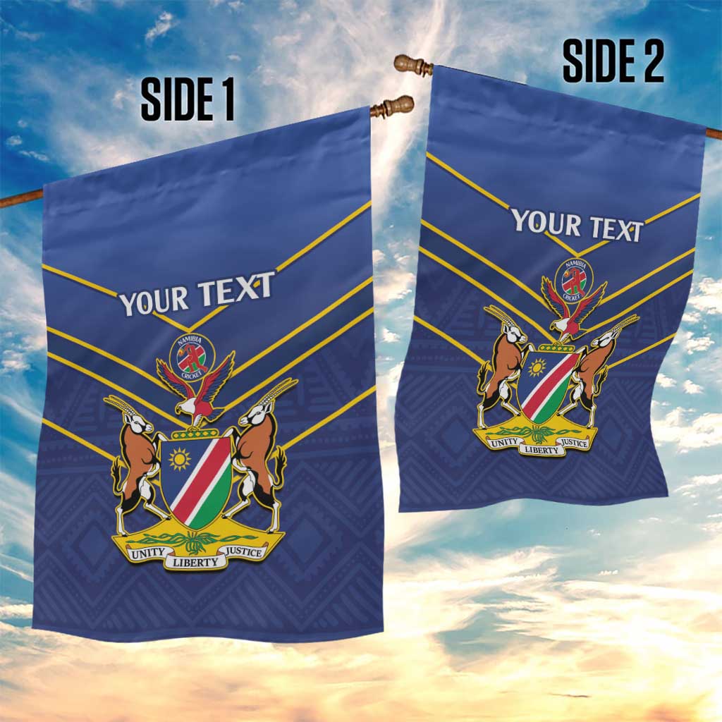 Custom Namibia Cricket Garden Flag 2024 Go Eagles African Pattern LT14