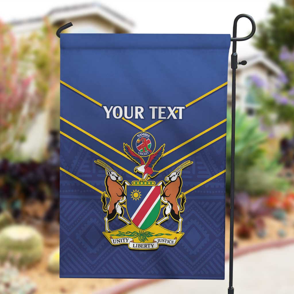 Custom Namibia Cricket Garden Flag 2024 Go Eagles African Pattern LT14