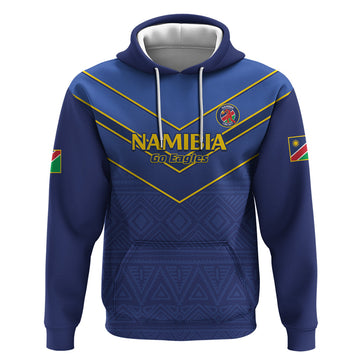 Custom Namibia Cricket Hoodie 2024 Go Eagles African Pattern LT14