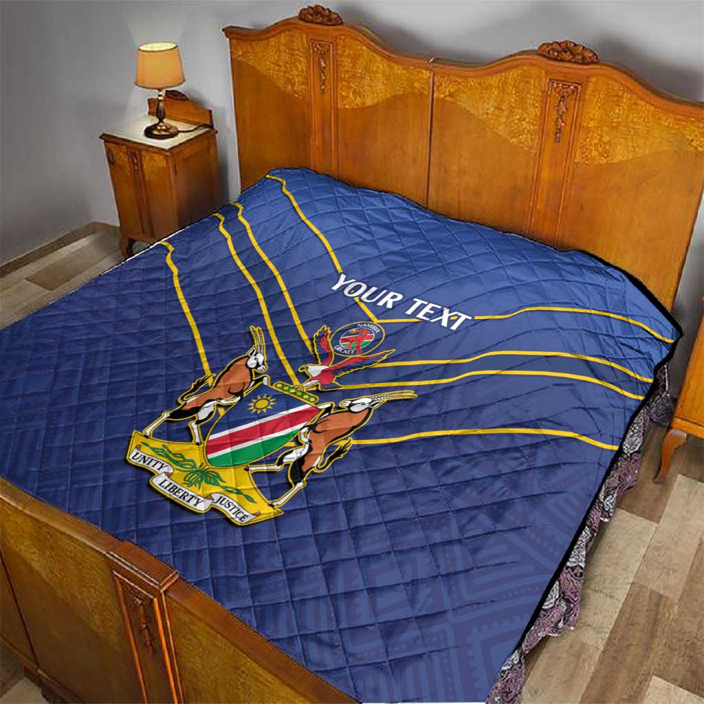 Custom Namibia Cricket Quilt 2024 Go Eagles African Pattern LT14