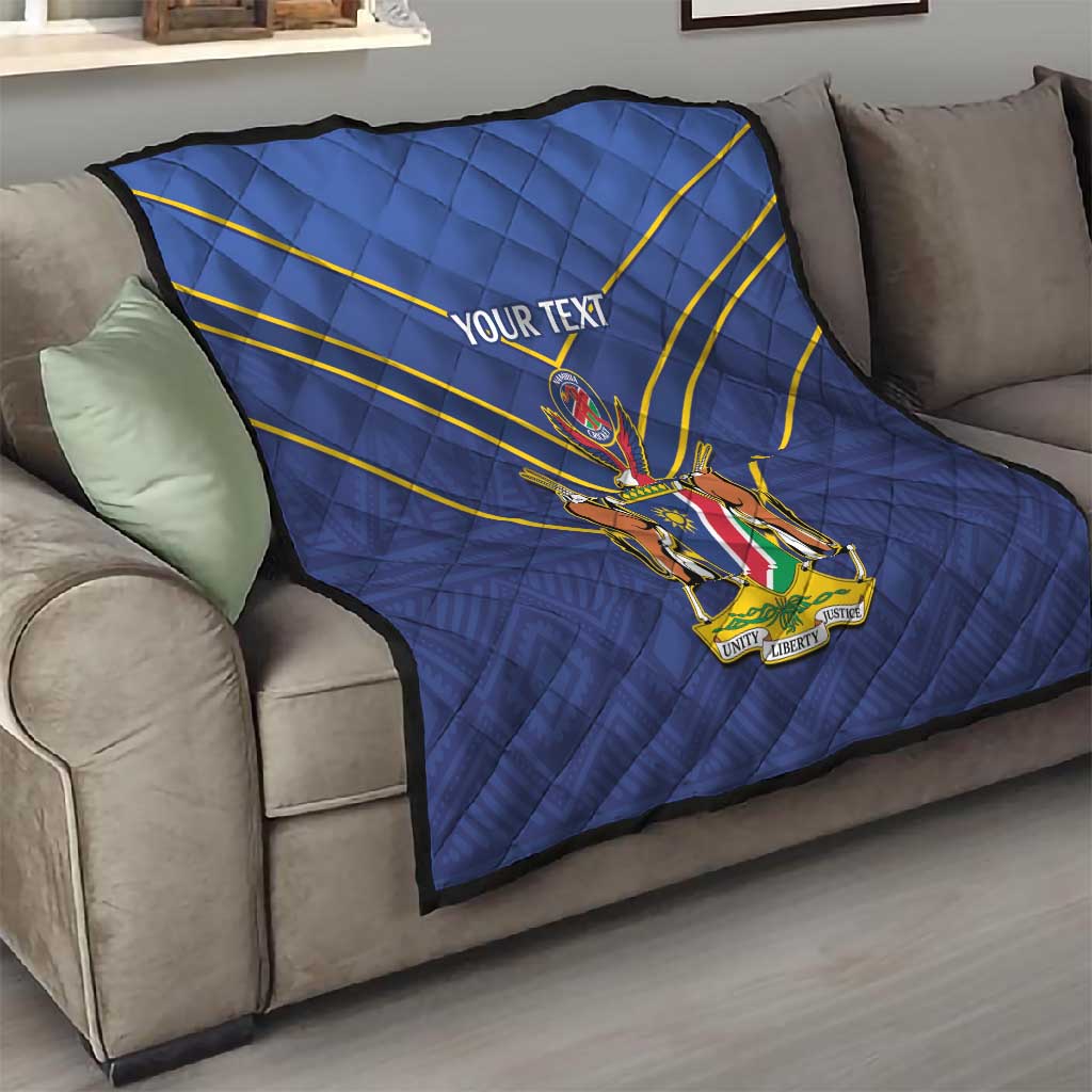 Custom Namibia Cricket Quilt 2024 Go Eagles African Pattern LT14