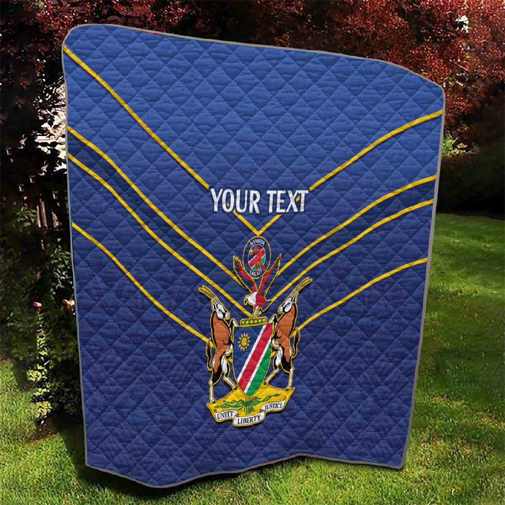 Custom Namibia Cricket Quilt 2024 Go Eagles African Pattern LT14