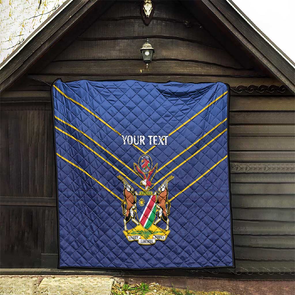 Custom Namibia Cricket Quilt 2024 Go Eagles African Pattern LT14