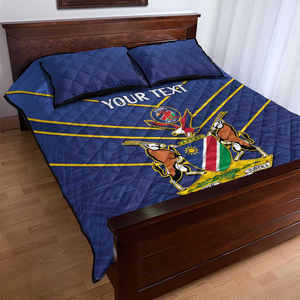 Custom Namibia Cricket Quilt Bed Set 2024 Go Eagles African Pattern LT14