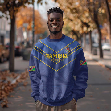 Custom Namibia Cricket Sweatshirt 2024 Go Eagles African Pattern LT14