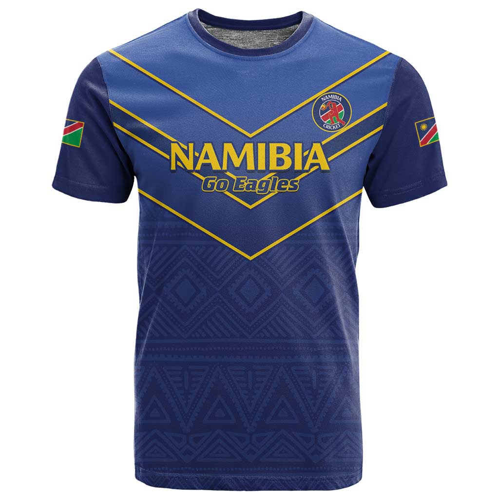 Custom Namibia Cricket T shirt 2024 Go Eagles African Pattern LT14