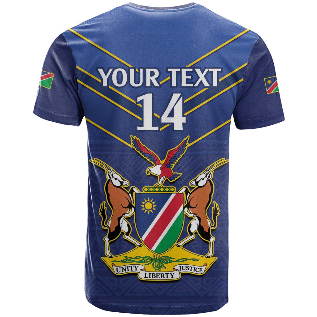 Custom Namibia Cricket T shirt 2024 Go Eagles African Pattern LT14