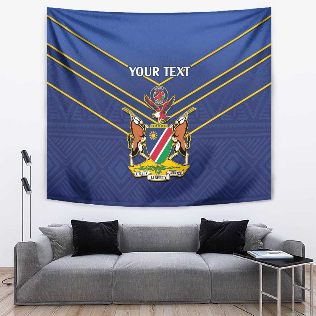 Custom Namibia Cricket Tapestry 2024 Go Eagles African Pattern LT14