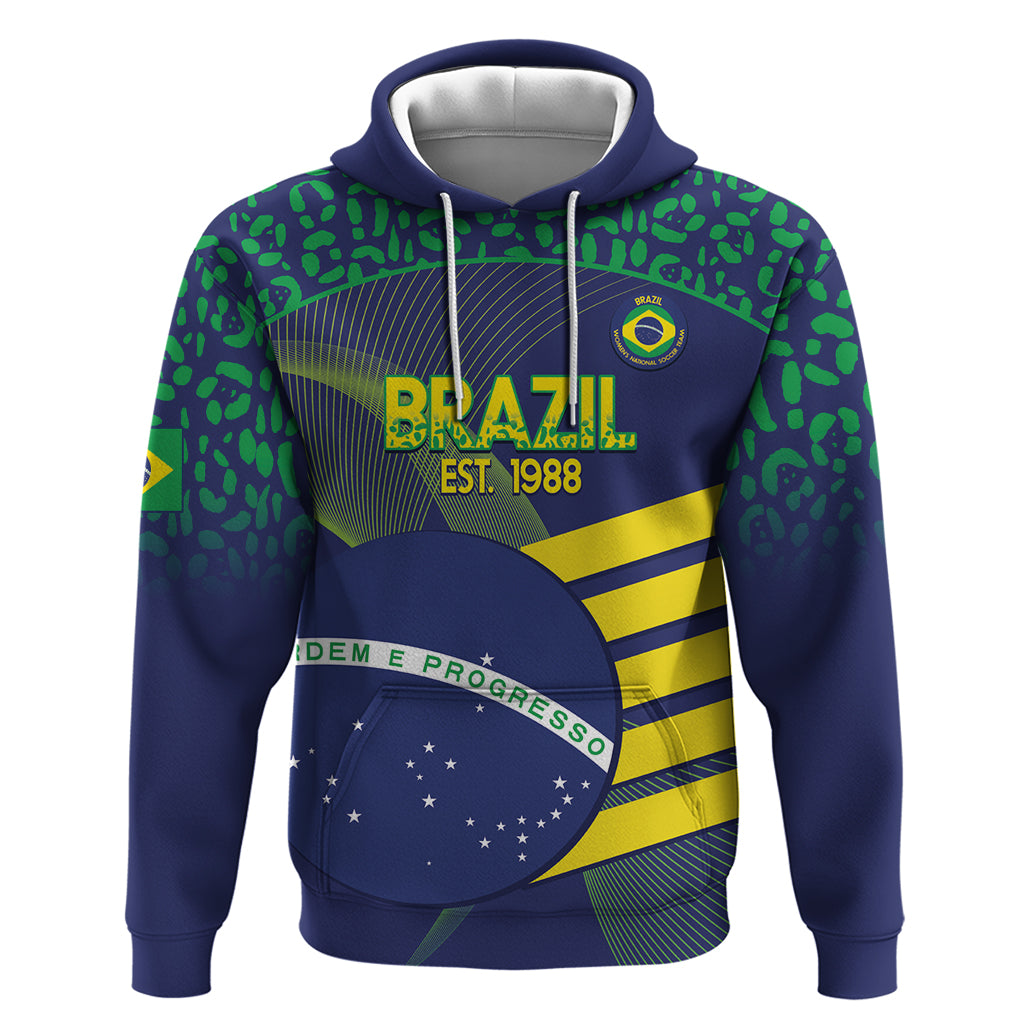 Custom Brazil Football Hoodie Summer 2024 Go Champions Selecao LT14