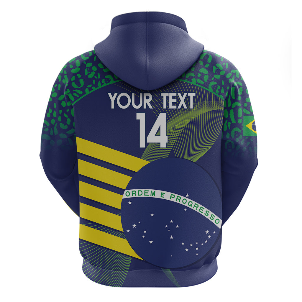 Custom Brazil Football Hoodie Summer 2024 Go Champions Selecao LT14