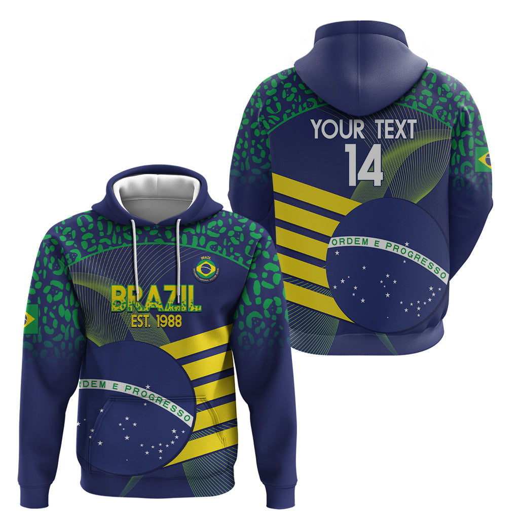 Custom Brazil Football Hoodie Summer 2024 Go Champions Selecao LT14