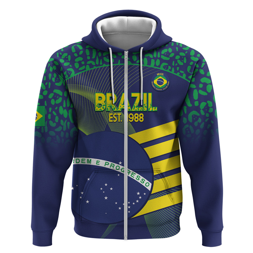Custom Brazil Football Hoodie Summer 2024 Go Champions Selecao LT14