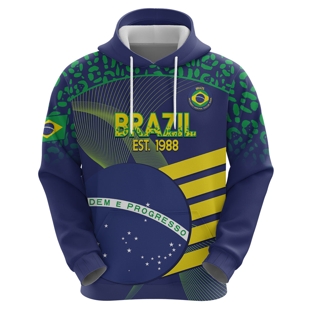 Custom Brazil Football Hoodie Summer 2024 Go Champions Selecao LT14