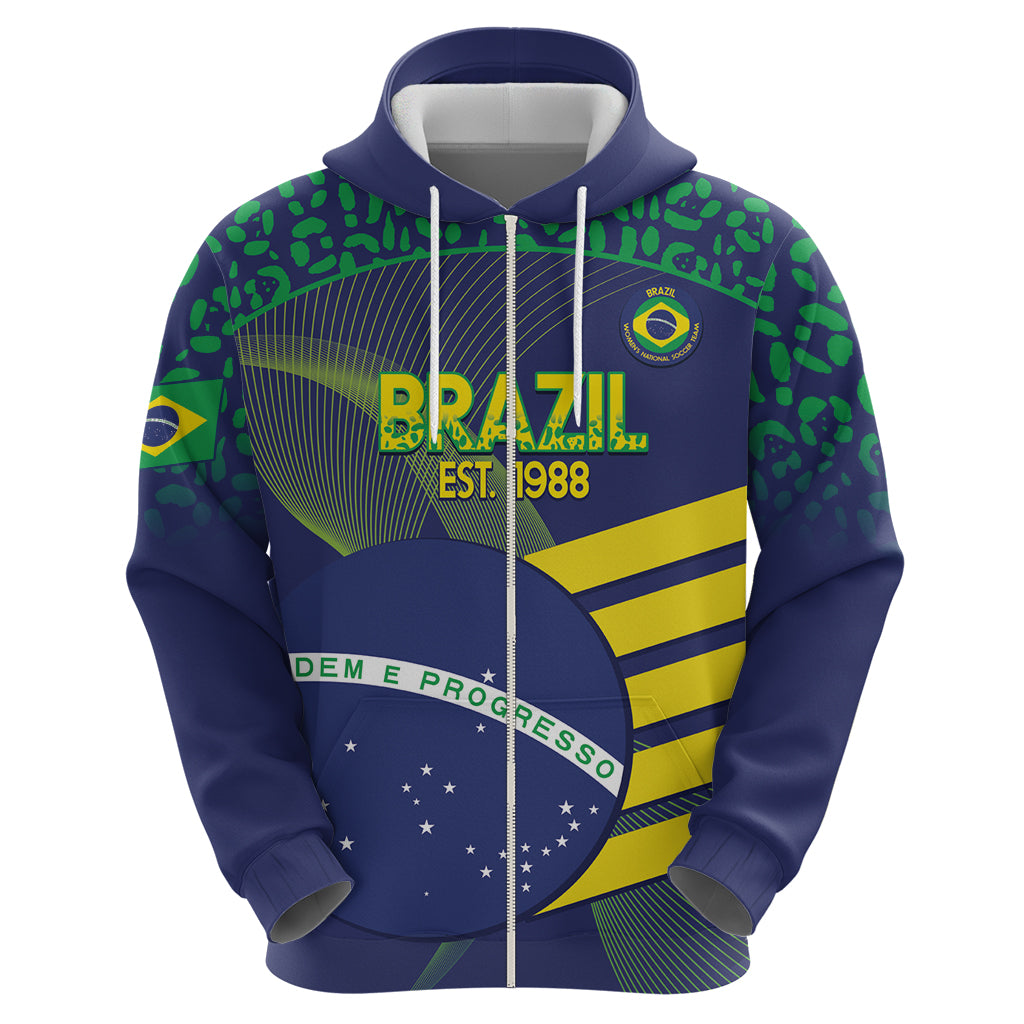 Custom Brazil Football Hoodie Summer 2024 Go Champions Selecao LT14