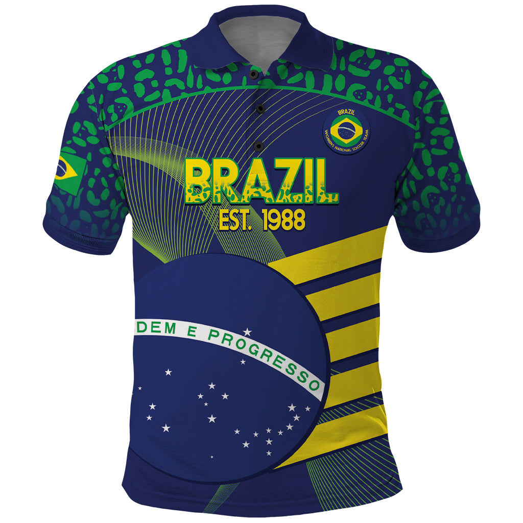 Custom Brazil Football Polo Shirt Summer 2024 Go Champions Selecao LT14