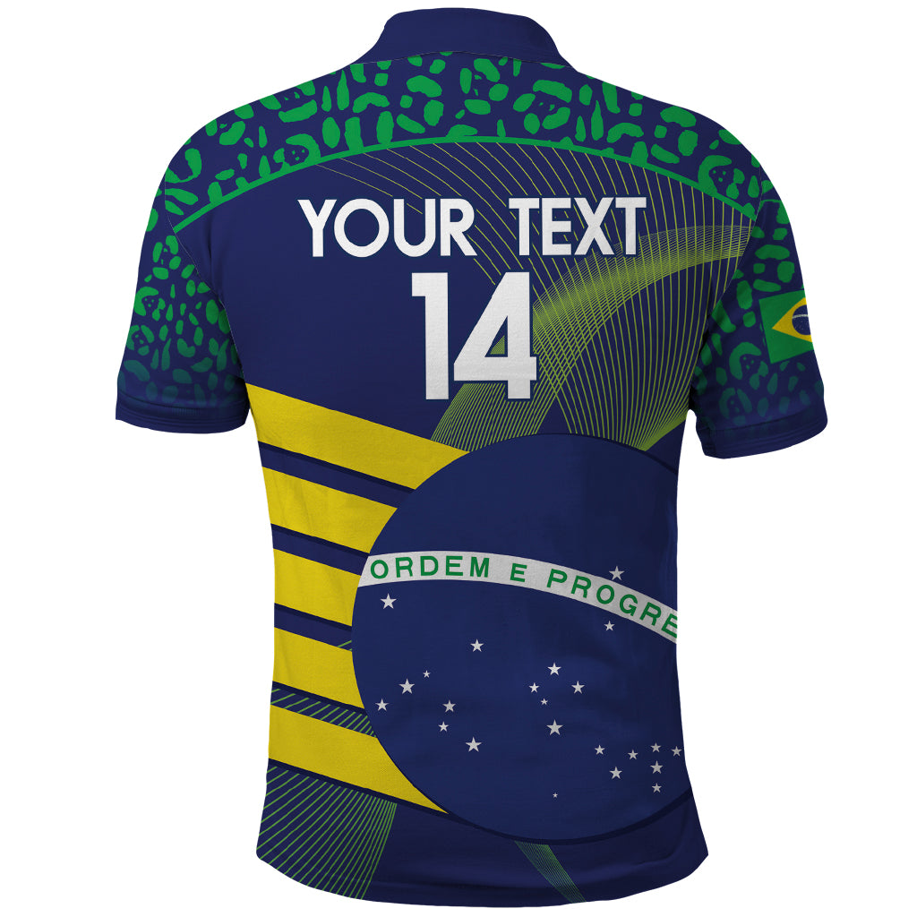 Custom Brazil Football Polo Shirt Summer 2024 Go Champions Selecao LT14