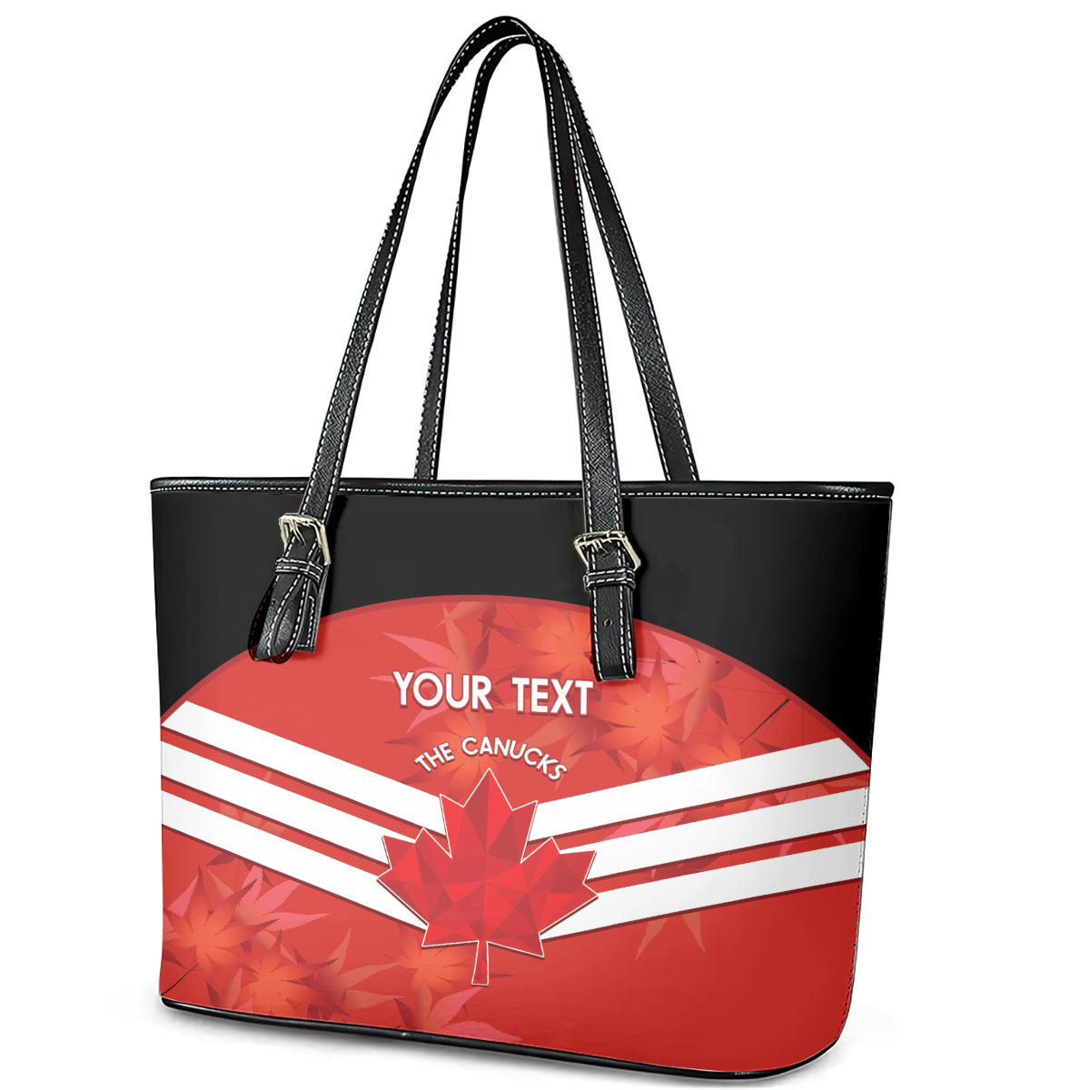 Custom Canada Soccer Leather Tote Bag Summer 2024 Go Champions Canucks LT14