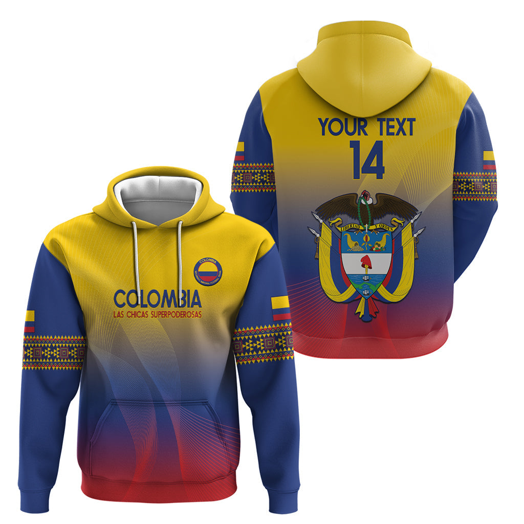 Custom Colombia Football Hoodie Summer 2024 Las Chicas Superpoderosas LT14