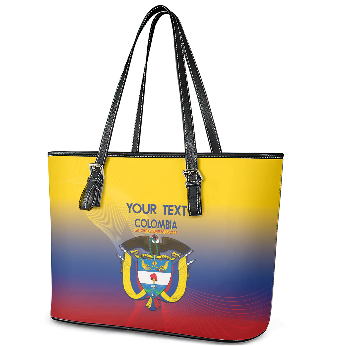 Custom Colombia Football Leather Tote Bag Summer 2024 Las Chicas Superpoderosas LT14