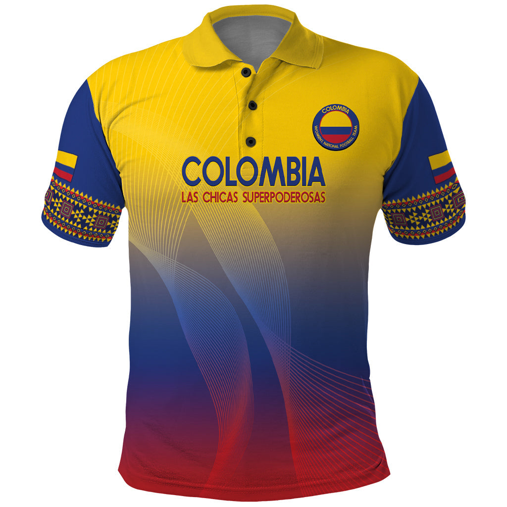 Custom Colombia Football Polo Shirt Summer 2024 Las Chicas Superpoderosas LT14