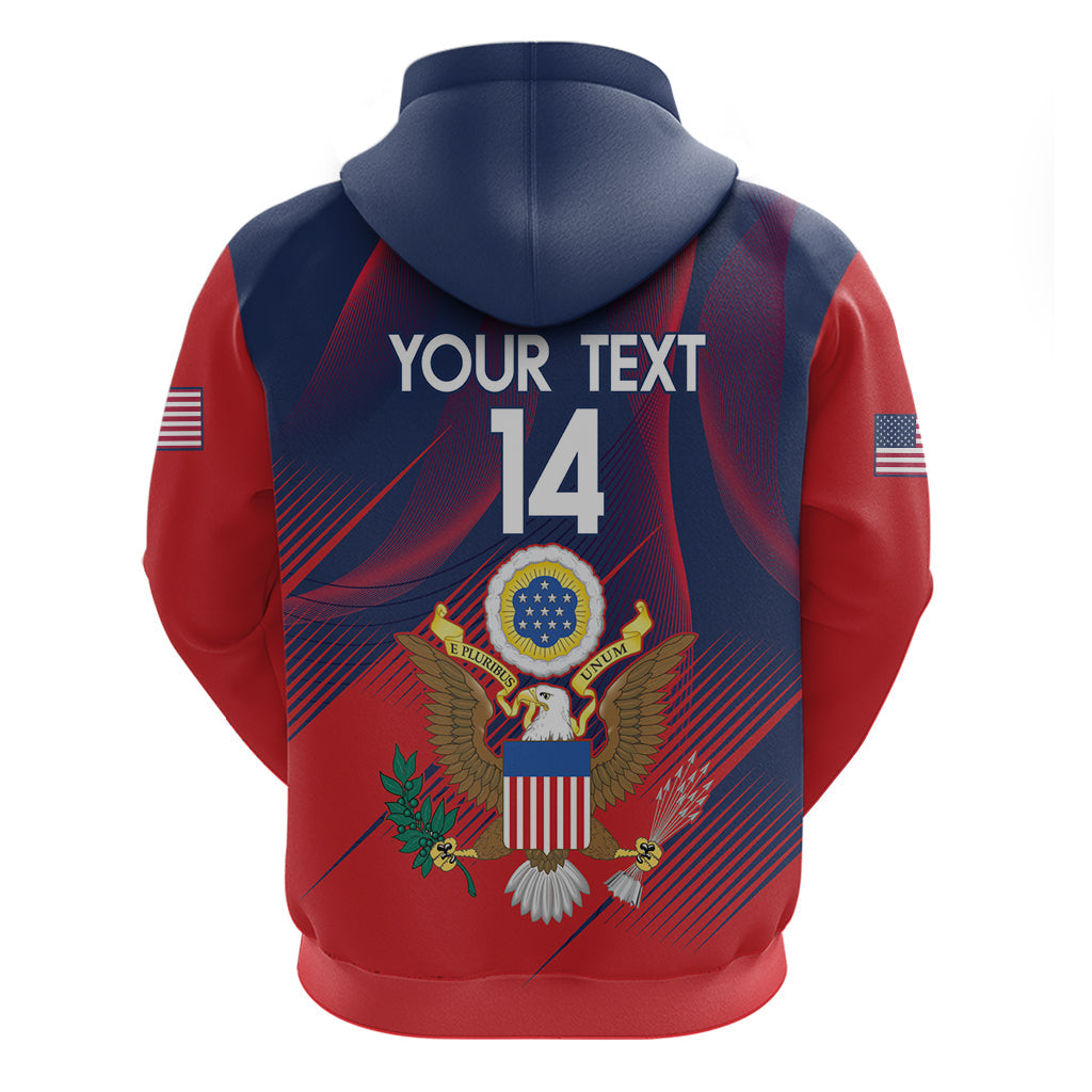 Custom United States Soccer Hoodie Summer 2024 Go USA LT14