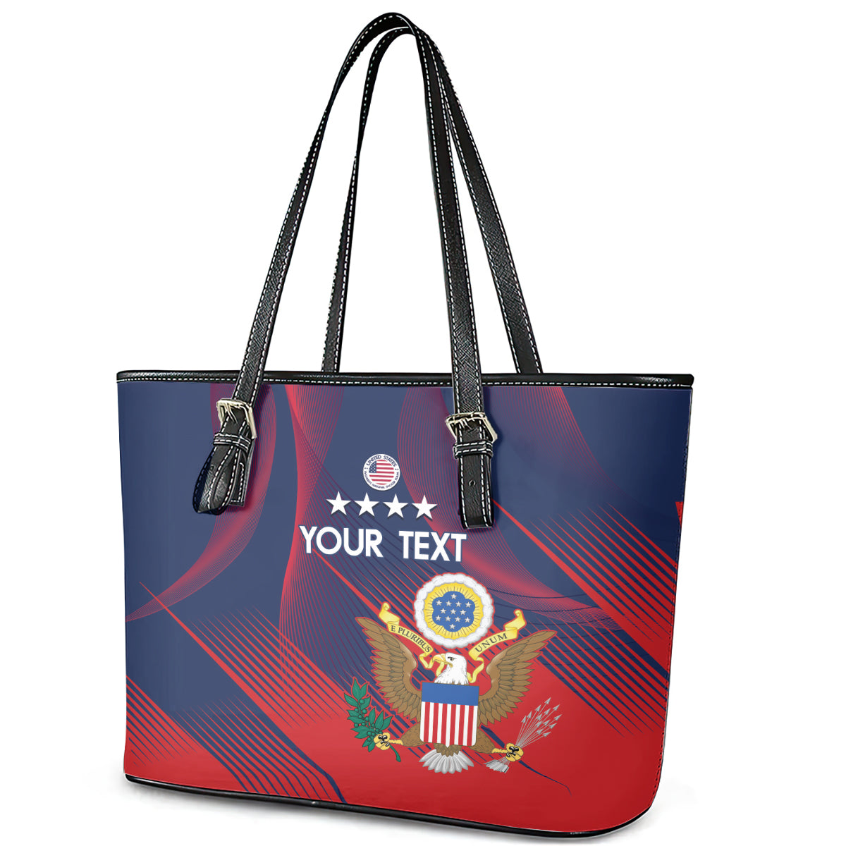 Custom United States Soccer Leather Tote Bag Summer 2024 Go USA LT14