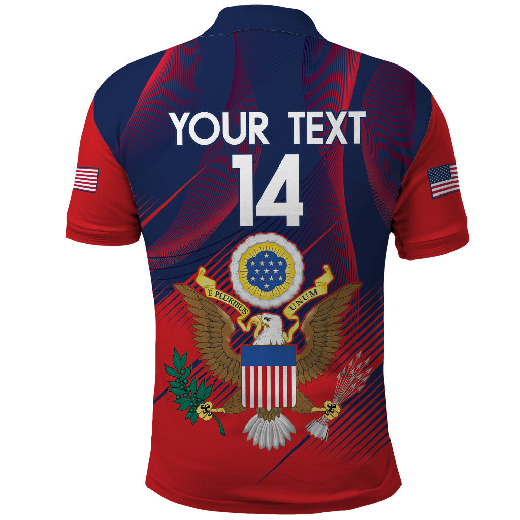 Custom United States Soccer Polo Shirt Summer 2024 Go USA LT14