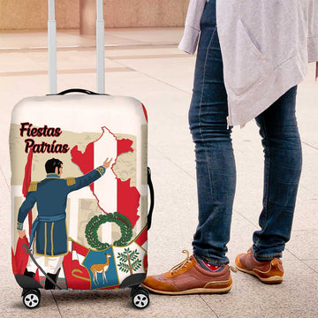 Peru Independence Day Luggage Cover Jose de San Martin Fiestas Patrias LT14