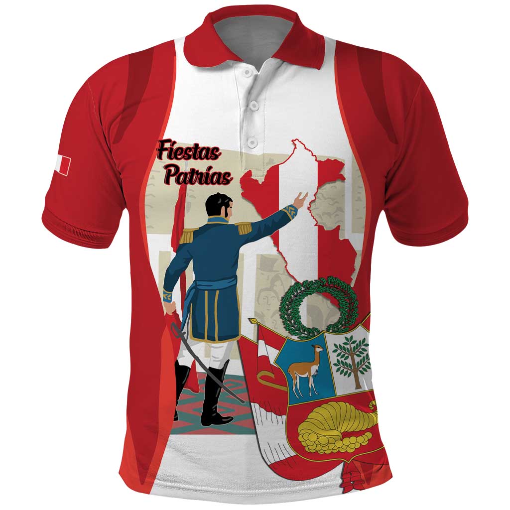 Peru Independence Day Polo Shirt Jose de San Martin Fiestas Patrias LT14