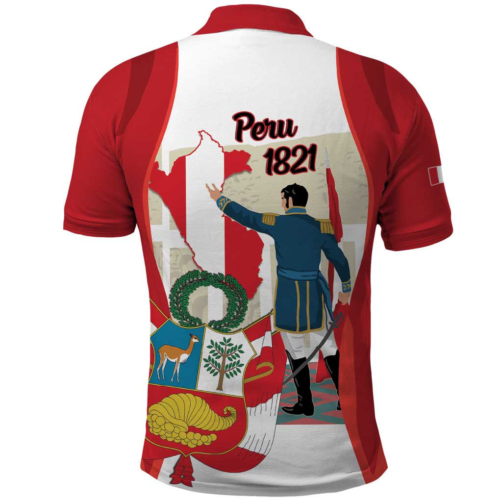 Peru Independence Day Polo Shirt Jose de San Martin Fiestas Patrias LT14