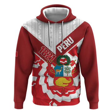 Peru 1821 Proud Hoodie National Day Peruvian Pattern LT14
